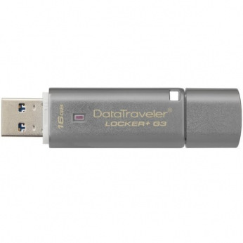 Флешка USB Kingston 16GB USB 3.0 DT Locker+ G3 Metal Silver Security (DTLPG3/16GB)