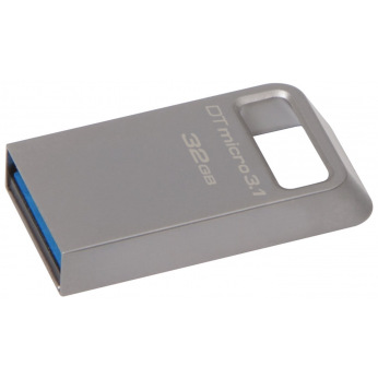 Флешка USB Kingston 32GB USB 3.1 DT Micro Metal Silver (DTMC3/32GB)