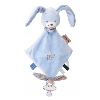 Nattou М’яка іграшка квадратна кролик Бібу  (321129)