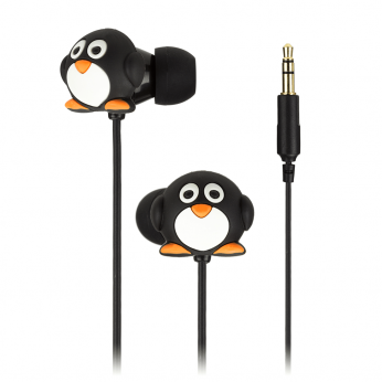 Наушники Kit Doodles In-Ear Penguin Black (DDPENBUD)