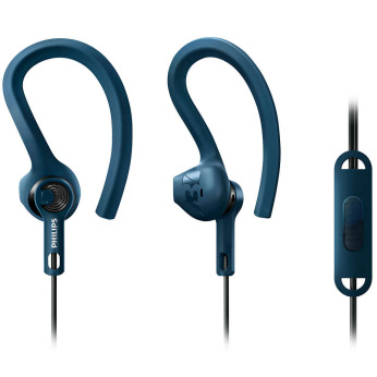 Наушники Philips ActionFit SHQ1405 Mic Blue (SHQ1405BL/00)