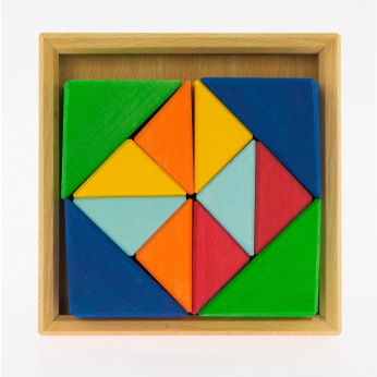 Конструктор деревянный Nic разноцветный трикутник  (NIC523345)