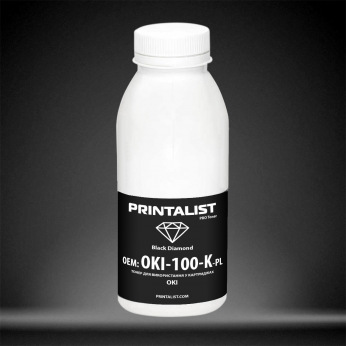 Тонер для OKI Black (43459348) PRINTALIST  Black 100г OKI-100-K-PL