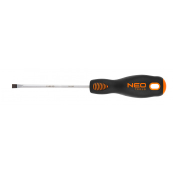 Отвертка Neo шлицевая 4.0 x 100 мм, CrMo (04-012)