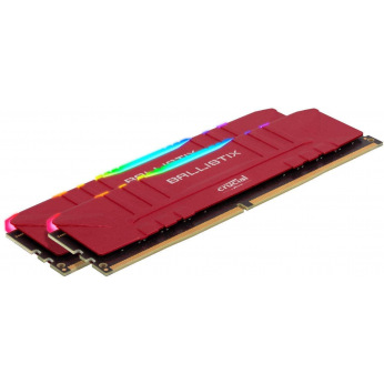 Пам’ять до ПК Micron Crucial DDR4 3200 16GB KIT (8GBx2) Ballistix RGB Red (BL2K8G32C16U4RL)