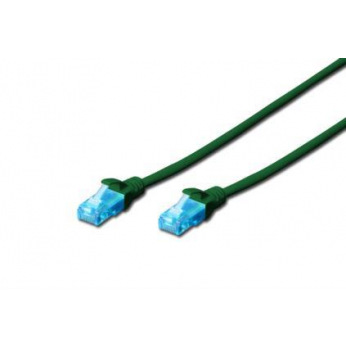 Патч-корд DIGITUS CCA CAT 5e UTP, 0.5м, AWG 26/7, PVC, зеленый (DK-1512-005/G)