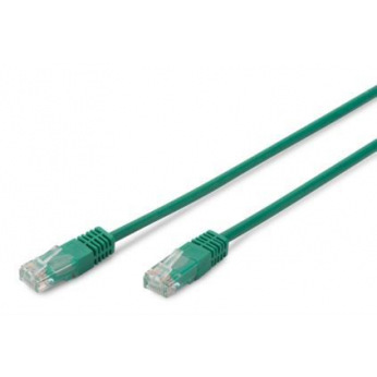 Патч-корд DIGITUS CAT 5e UTP, 0.5м, AWG 26/7, PVC, зеленый (DK-1511-005/G)