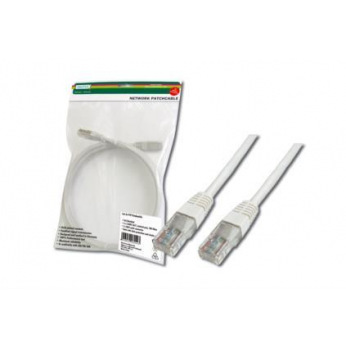 Патч-корд DIGITUS CAT 5e UTP, 3м, AWG 26/7, PVC, белый (DK-1511-030/WH)