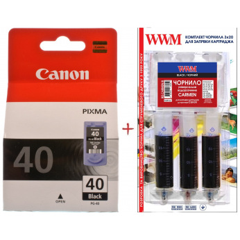 Картридж для Canon PIXMA MP160 CANON 40+WWM  Black Set40-inkC