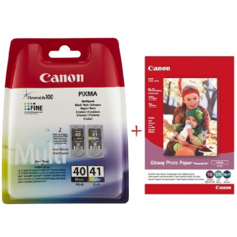 Картридж для Canon Fax-JX200 CANON  Black/Color PG-40/CL-41+Paper