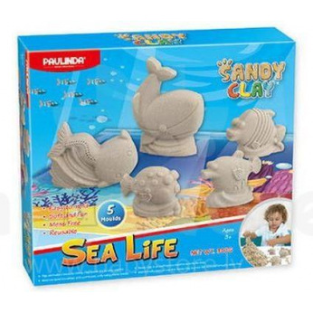 Песок для творчества Paulinda Sandy clay Морская жизнь 300г 5 од  (PL-140016)