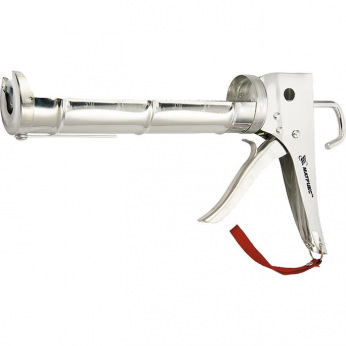 Пістолет напіввідкритий для герметика 310 мл, хромований, зубчастий шток 7 мм,  MTX (MIRI886409)