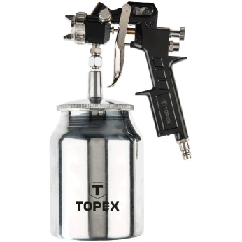 Пистолет-распылитель Topex, нижний бачок 1.0 л, сопло 1.5 мм (75M206)