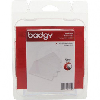 Пластиковые карты Badgy 0.76 мм для принтера Badgy (100 штук) (CBGC0030W)