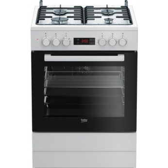 Плита комбінована Beko FSM62320DWS - 60х60 см/емал. решітки/диспл/72л/8 прогр./білий (FSM62320DWS)