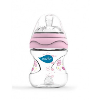 Бутылочка для кормления Nuvita Mimic 150 мл 0м+ Антиколікова, Розовая (NV6010Pink)