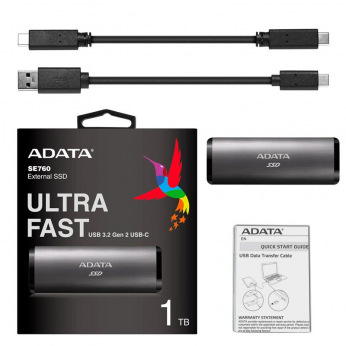 Портативний SSD USB 3.2 Gen 2 Type-C ADATA SE760 1TB (ASE760-1TU32G2-CTI)