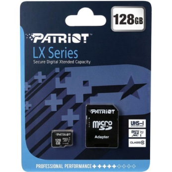 Карта пам’яті Patriot LX Series 128GB Micro SDXC C lass 10 Memory Card UHS-I U1 PSF128GMDC10 (PSF128GMDC10)