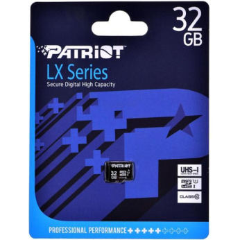 Карта пам’яті Patriot LX Series 32GB Micro SDHC Cl ass 10 Memory Card UHS-I U1 PSF32GMDC10 (PSF32GMDC10)