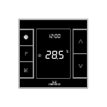 Розумний термостат для керування електричною теплою підлогою MCO Home, Z-Wave, 230V АС, 16А, чорний (MH7H-EH-BLACK)