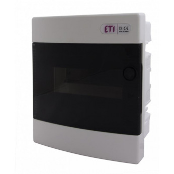 Щит внутрішній розподільний ETI ECT 8PT, 8 модулів прозорі дверцята (1101010)