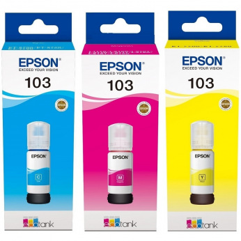 Чернила для Epson EcoTank L5290 EPSON 103  C/M/Y 3x65мл SET103C/M/Y