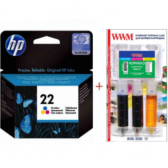 Картридж для HP DeskJet F2110 HP  Color Set22-inkC