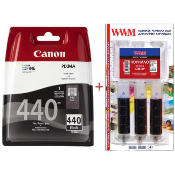 Картридж для Canon PIXMA MG4140 CANON  Black Set440-inkB