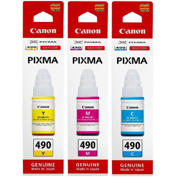 Чернила для Canon Pixma G3416 CANON GI-490  C/M/Y 3шт x 70мл SET490C/M/Y