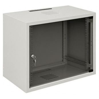 Шкаф ZPAS 19" 15U 600x400, стекл.дверь, 35kg max, серый (WZ-3504-01-04-011)