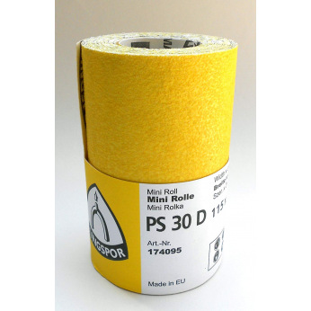 Шлифовальные рулоны Klingspor, бумажная основа 115мм х 4,5 м P80 PS30D mini (174096)