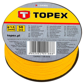 Шнур каменщика разметочный Topex 50м (13A905)