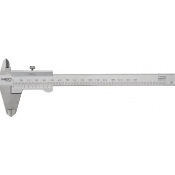 Штангенциркуль Neo з сертифiкатом DIN, 150 мм, нержавiюча сталь (75-001)