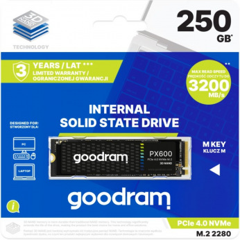 накопичувач M.2 256GB PX600 NVMe PCIe 4.0 2280 SSDPR-PX600-250-80 (SSDPR-PX600-250-80)