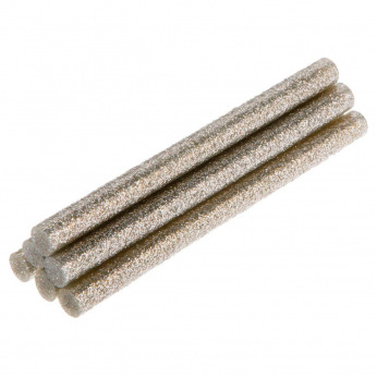 Клеевые стержни Topex серебристые с глиттером, диаметр 11 мм, длина 100 мм., 6 шт. (42E192)