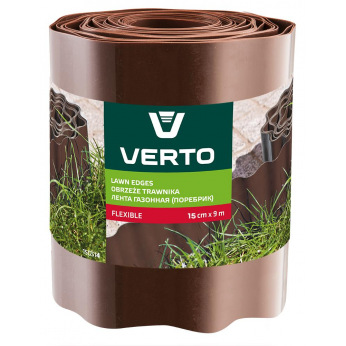 Стрічка Verto газонна 15 cm x 9 m, коричнева (15G514)