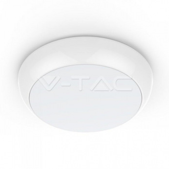 Світильник вулчиний LED V-TAC, 15W, SKU-804, Samsung CHIP,  МКХ сенсор, 230V, 4000К, круглий, IP65, білий (3800157636490)