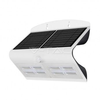 Светильник уличный LED Solar V-TAC, SKU-8278, 6.8W, 4000К, датчик движения, 1200mAh, чорнобелый (3800157627955)