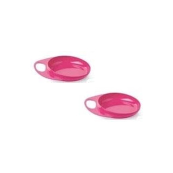 Тарілка для годування Nuvita Easy Eating дрібна 2шт. рожева (NV8451Pink)