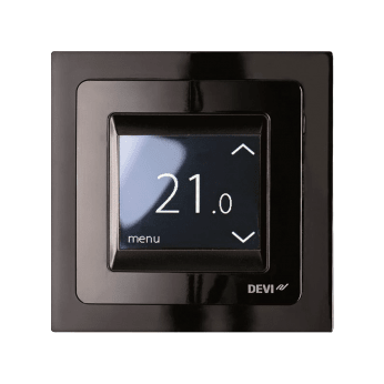 Терморегулятор DEVIreg Touch, сенсорный, 2 "екран, 85 х 85мм, макс. 16A, черный (140F1069)