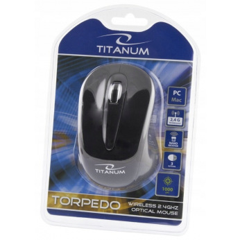 Мышка  беспроводная Titanum Mouse TM104K Black (TM104K)