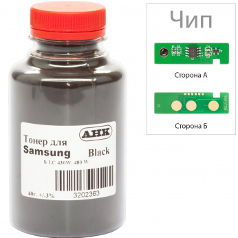 Тонер и Чип для Samsung SL-C480W АНК  Black 40г 3202630