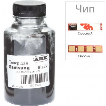 Тонер та Чіп для Samsung CLP-320 АНК  Black 45г 1500212