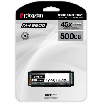 Твердотільний накопичувач SSD M.2 Kingston 500GB KC2500 NVMe PCIe 3.0 4x 2280 (SKC2500M8/500G)