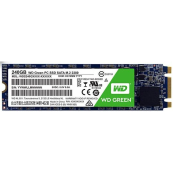 Твердотельный накопитель SSD M.2 WD Green 240GB 2280 SATA TLC (WDS240G2G0B)