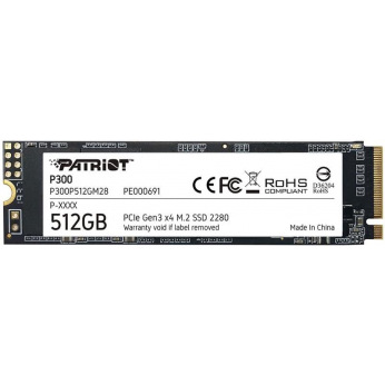 Твердотельный накопитель SSD Patriot M.2 NVMe PCIe 3.0 x4 512GB 2280 P300 (P300P512GM28)