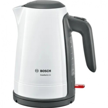 Электрочайник Bosch, 1.7л, пластик, белый (TWK6A011)