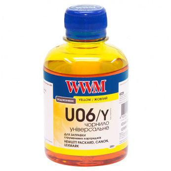 Чернила WWM U06 Yellow для Canon/HP/Lexmark 200г (U06/Y) водорастворимые