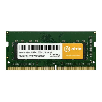 модуль пам’яті 8Gb DDR4 2666MHz sodimm UAT42666CL19SK1/8 (UAT42666CL19SK1/8)