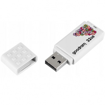 Флеш пам’ять 32GB UME2-SPRING 20R/5W WHITE USB 2.0 UME2-0320W0R11-SP (UME2-0320W0R11-SP)